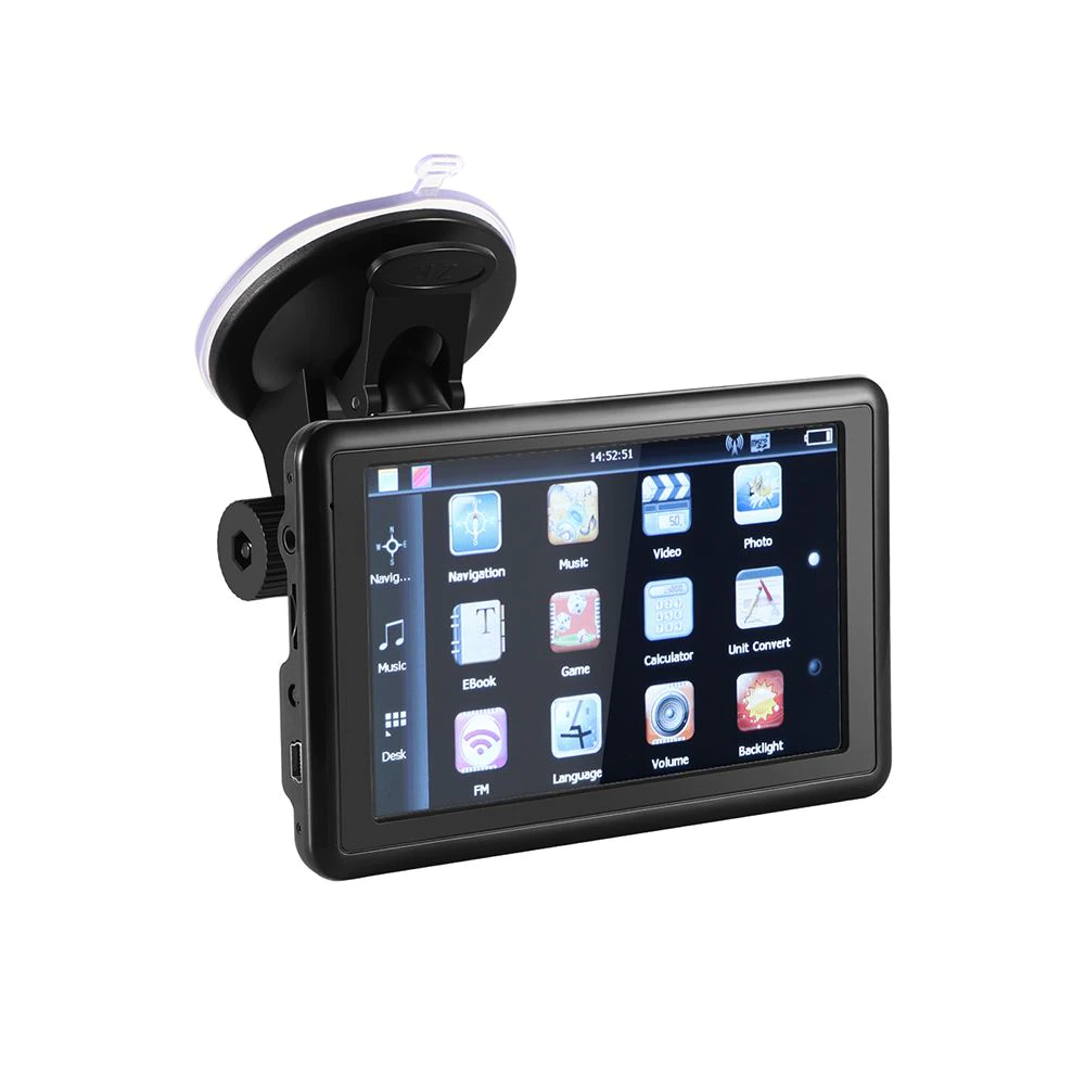 Car GPS Navigation Sat Nav Wince 6.0 5inch Auto with Retail-Box 128M Maps Fm-Support-Multi-Languages