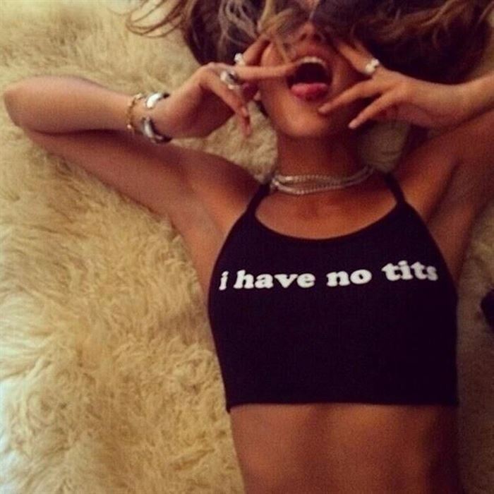 Summer Sexy Vest Tank-Tops Letter HALTERNECK No-Tits Women Sleeveless Cotton HAVE Regata-Feminina
