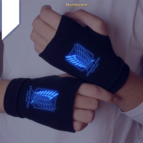 Wrist-Gloves Anime-Accessories Attack Titan Finger Cosplay Warm on Gif Knitting Hot-Sale