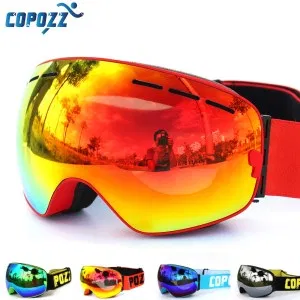 COPOZZ Snowboard Goggles Glasses Ski-Mask Skiing Anti-Fog UV400 Gog-201-Pro Double-Layers