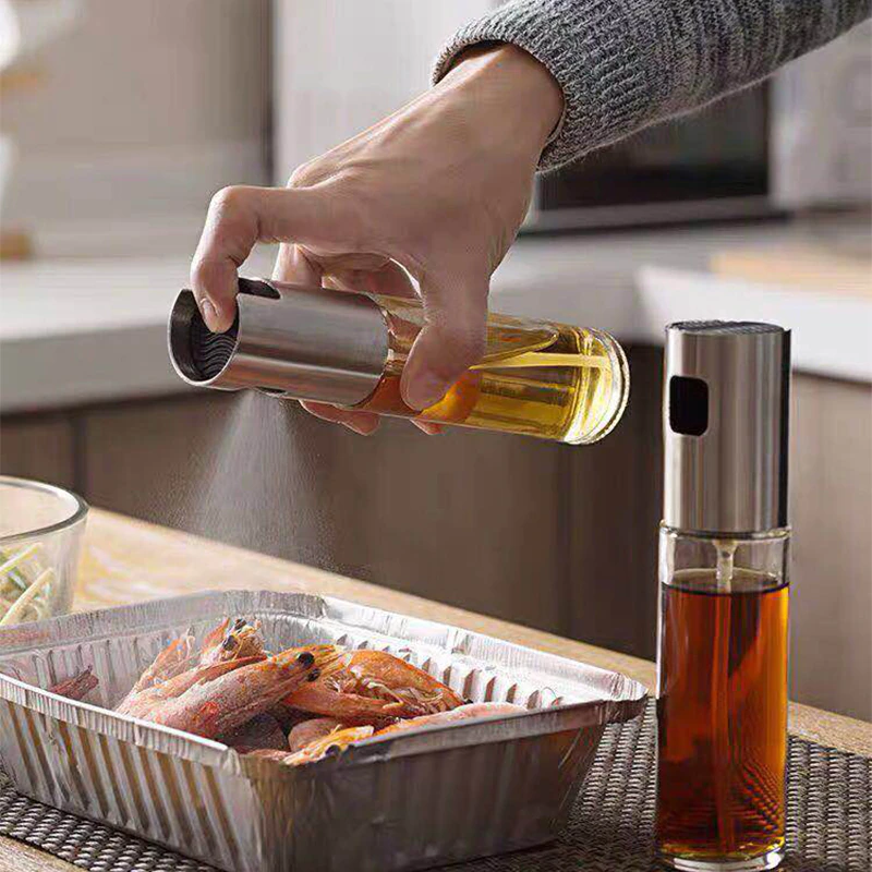 Kitchen Baking Oil Cook Oil Spray Empty Bottle Vinegar Bottle Oil Dispenser Cooking Tool Salad BBQ Cooking Glass Oil sprayer