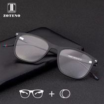 Prescription Glasses Progressive Photochromic Multifocal TR90 Clear Men Anti-Blue-Ray