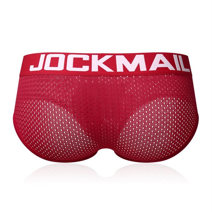 JOCKMAIL Men Underwear Panties Shorts Sexy Briefs Slip-Mesh Crotch Gay Male Breathable