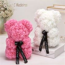 Red Rose Artificial-Decoration Gift Christmas-Gifts Teddy Bear Valentines Women Flower