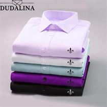 Dudalina Shirt Clothing Business-Dress Slim-Fit Long-Sleeved Social Comfortable Male