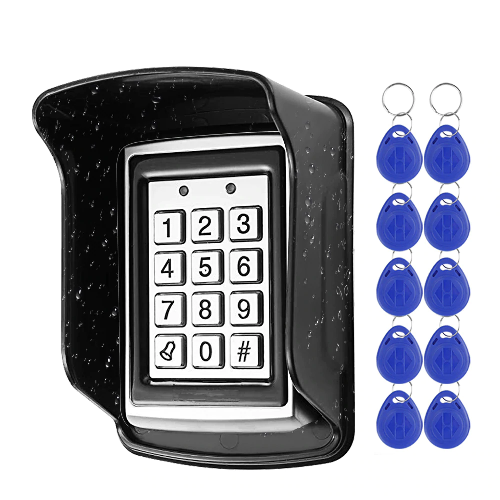 Keypad Keychains Access-Control Electronic-Lock-System Rainproof-Cover Outdoor-Door-Opener