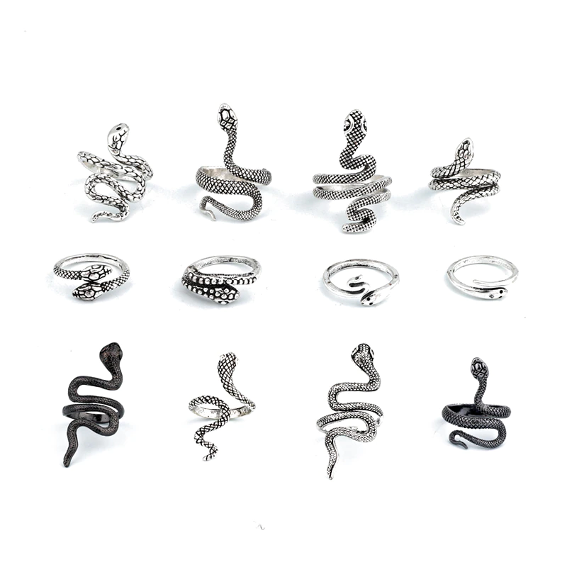 Snake-Ring Jewelry Punk Stereoscopic Retro Fashion 1pcs Giftr158-6 Exaggerated New