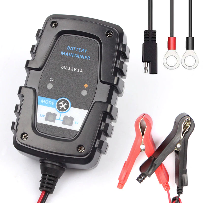 FOXSUR Smart-Battery-Charger Scooter SAE Quick-Connector Motorcycle Automatic for Car