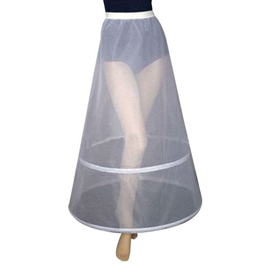 Crinoline Underskirt Petticoat Wedding-Dress One-Layer Waist Bridal 2-Hoops Full-Slip