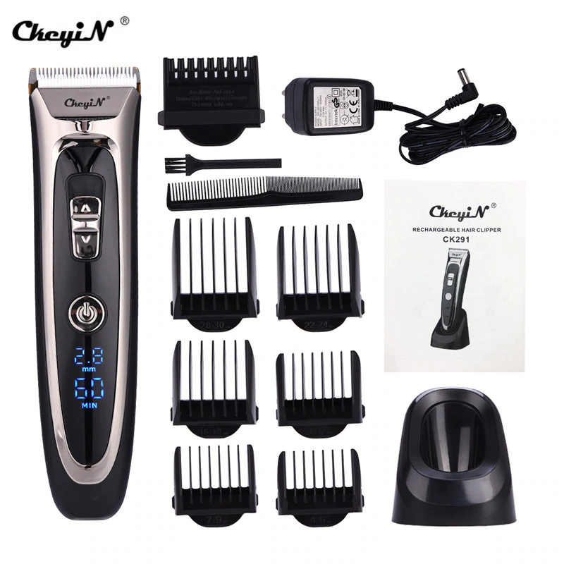 Hair-Trimmer Electric-Hair-Clipper Ceramic Blade Cordless Professional Adjustable Rechargeable