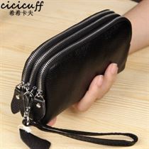 CICICUFF Coin Purse Clutch Cellphone-Pouch Women Wallet Zipper Large-Capacity Genuine-Leather