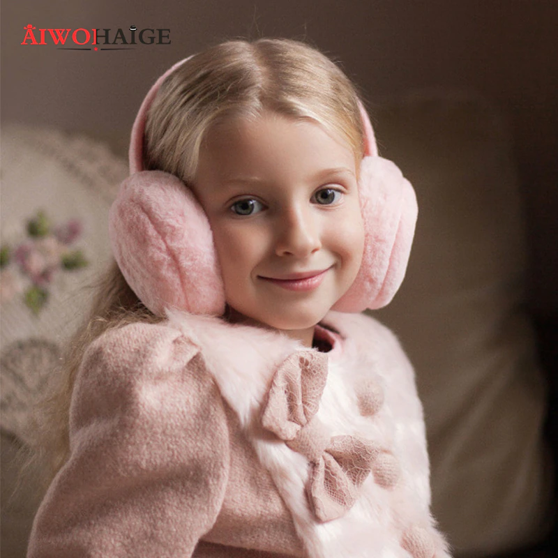 Earmuffs Boys Headphones Winter Girls Children's Comfortable Warm Autumn Fashion Solid