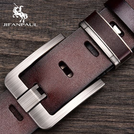 JIFANPAUL Jeans Belts Pin-Buckle Belt-Alloy-Material Business Wild Retro Men's High-Quality