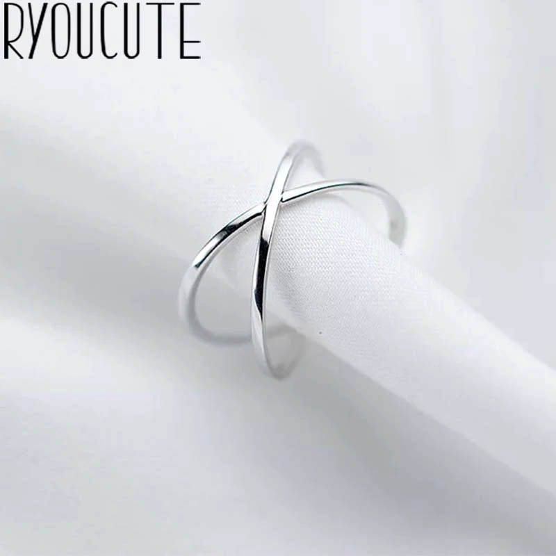 Bohemian Vintage 925 Sterling Silver Cross Rings for Women Wedding Trendy Jewelry Large