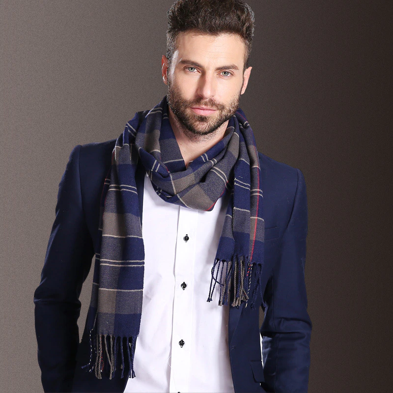 Shawl Scarves Foulard Bufanda Plaid Warm Chusty Winter Fashion Cotton Europe Wraps Business