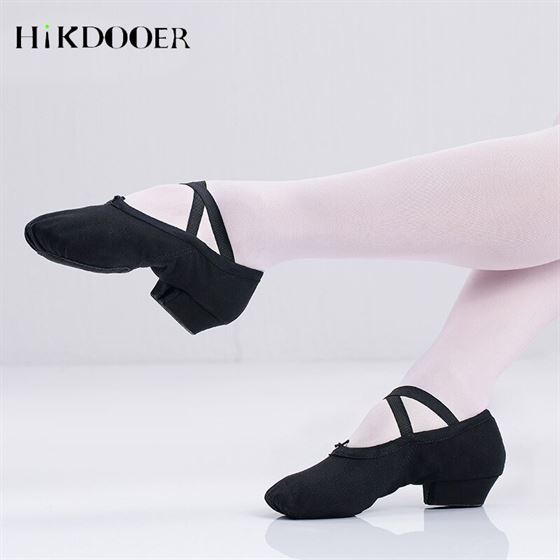 Ballet-Shoes Salsa Latin Teachers Jazz Middle-Heel Women Canvas Cat Claw Female