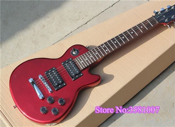 Electric-Guitar 6-String Frets Claret-Red-Color Open-Pickups Can-Be-Customized Portable-Style