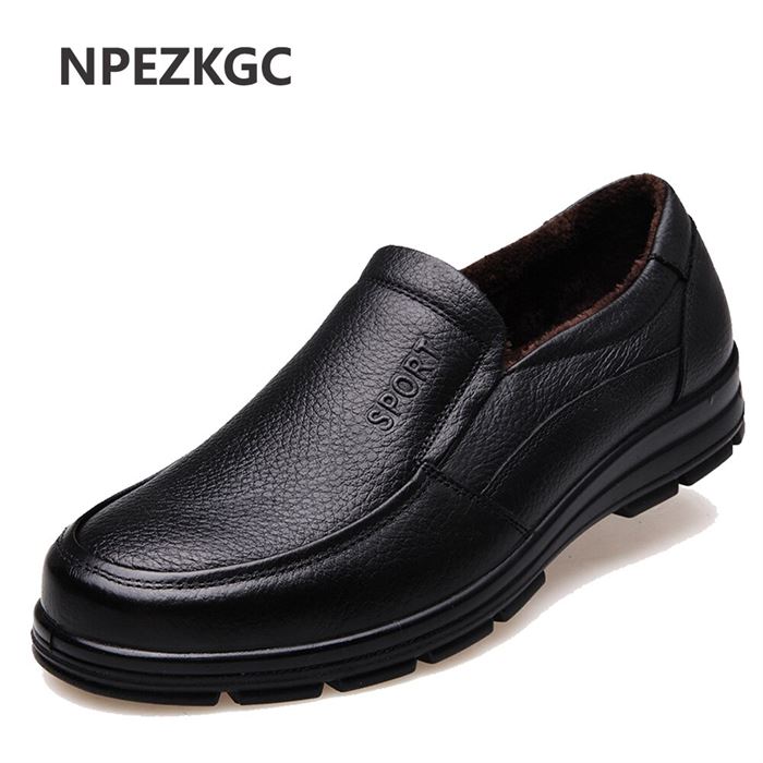 NPEZKGC Men Loafers Moccasins Driving Casual-Shoes Slip On Plush Winter Fashion