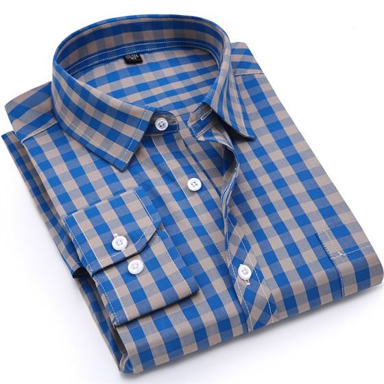 Men Plaid Shirt 100% Cotton Spring Autumn Casual Long Sleeve Shirt Soft Comfort Slim Fit Styles Brand Man Clothes