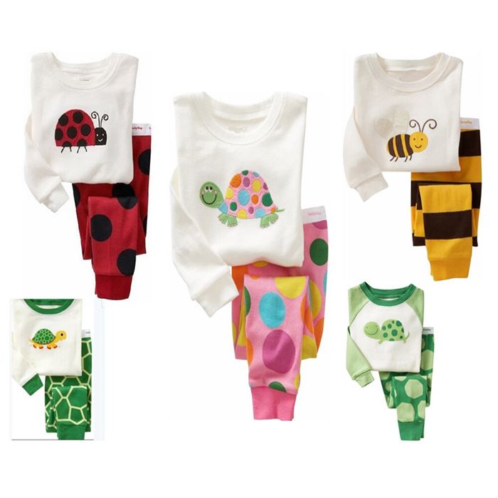 Sleepwear Kids Pyjamas Children Clothes Girls Baby-Boys Cartoon Fashion 100%Cotton Selling