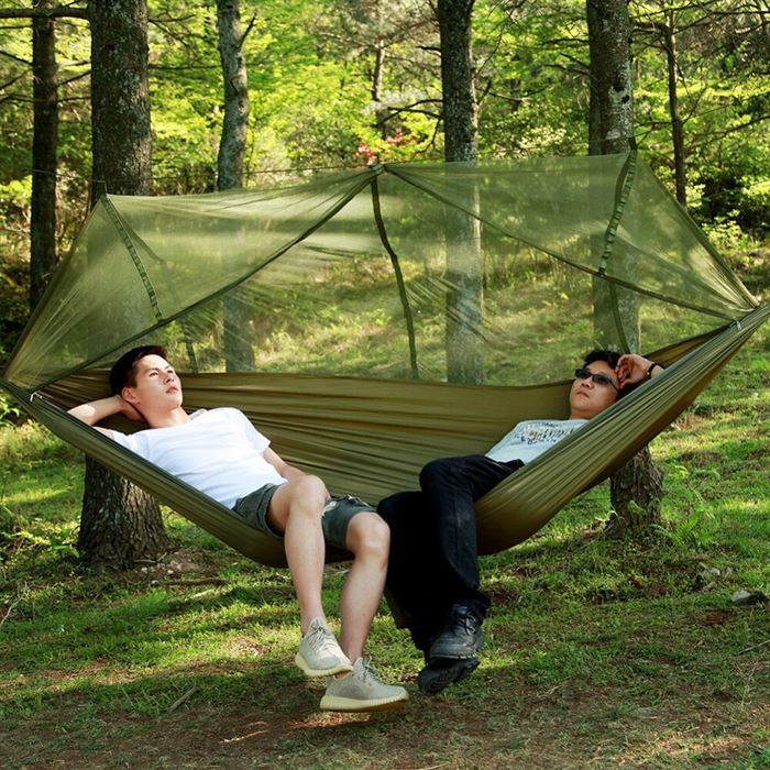 Outdoor Hammock Mosquito-Net Sleeping-Bed Hanging Ultralight Travel Hunting Portable