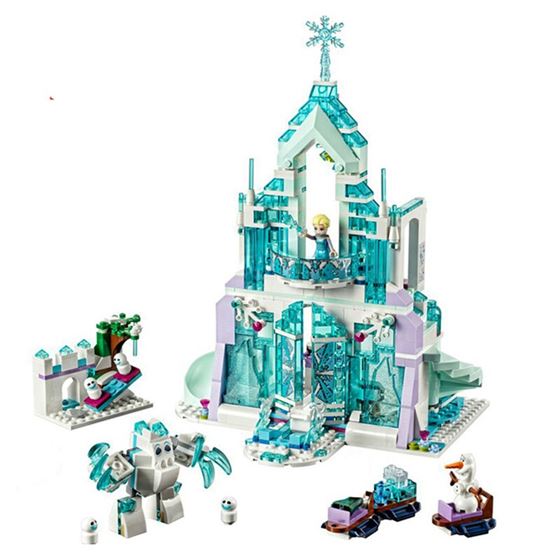 Bricks Toys Building-Blocks Ice-Castle-Set World-Series Snow Magical Girls Elsa Compatible