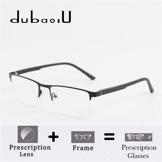 Glasses Men Astigmatism Multifocal Myopia Progressive Alloy -Hz12-53 Lens Transparent