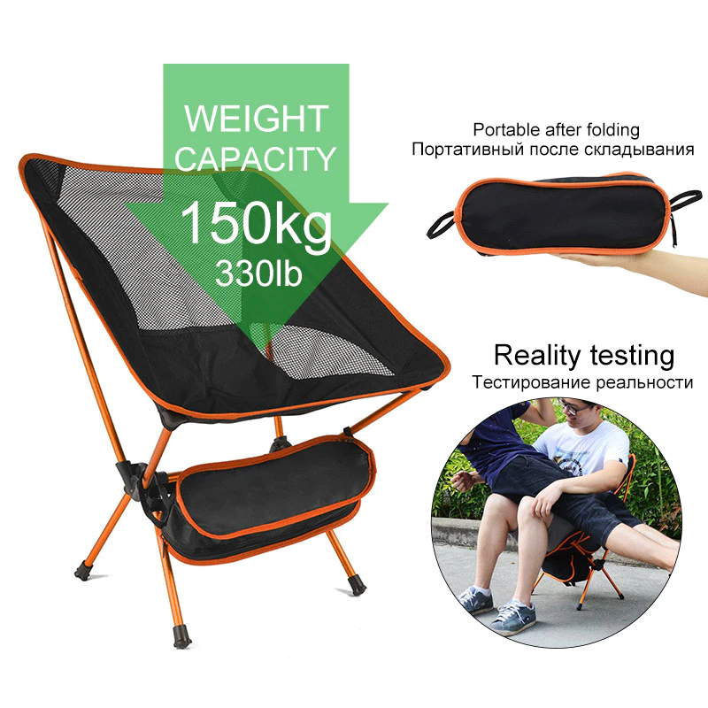 Folding Chair Picnic Seat Fishing-Tools Ultralight Travel Hiking Outdoor Portable Beach