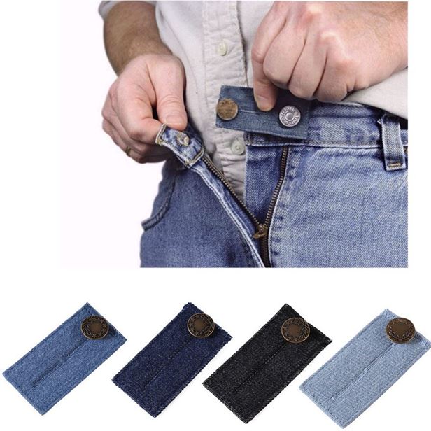 Pants Jeans Elastic-Waist 1pieces Button for 0221/A1/Easy-Fit Adjustable-Extender Adjustable-Extender