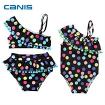 Bikini-Set Swimwear Tassel-Set Bathing Toddler Baby-Girls Child Infant Kid Dot Colorful