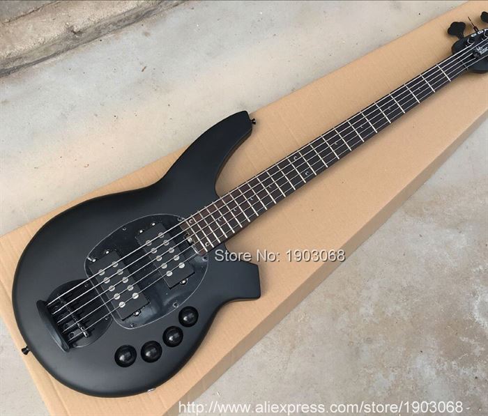 Bass-Guitar Musicman Active Pickups Bongo Black 5-Strings High-Qulity Metal