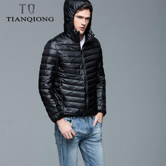 Coat Down-Jacket Lightweight Winter Ultra-Thin Fashion Autumn Youth 4XL Brand TIAN QIONG