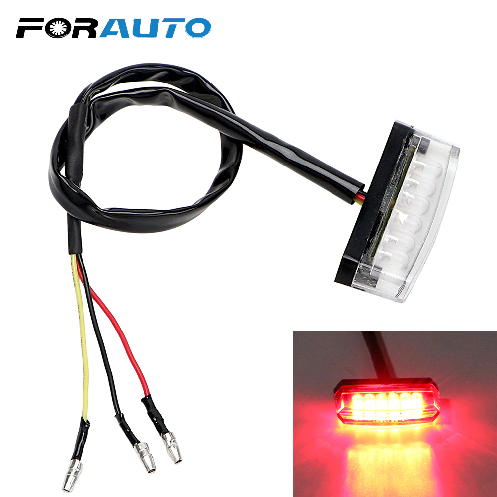 FORAUTO Lamp Motorcycle Lighting Indicator Moto-Tail-Brake-Stop-Light Motorbike-Accessories