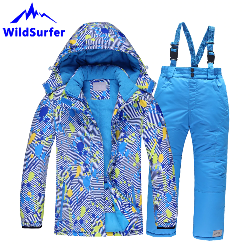 WildSurfer Winter Skiing Suits Women Snowboard Jackets Boys Girls Waterproof Windproof Warm Men Snow Pants Ropa De Nieve W303