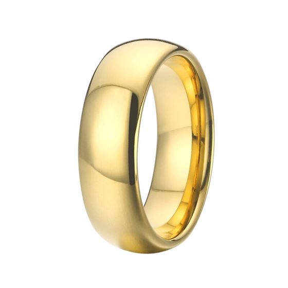 Anniversary Alliance Pure Tungsten carbide Rings 4/6/8/10mm Gold Color Mens Fashion Jewelry Wedding Band Couple Rings for women