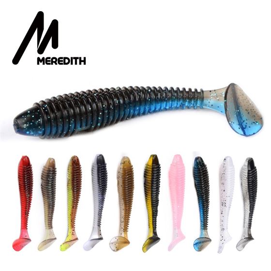 MEREDITH Fishing Soft Lures Shad Swing Impact Fat Vibro Fat Soft Bait 75mm 85mm 180mm Tackle Lifelike Iscas Wobbler PVA Fishing