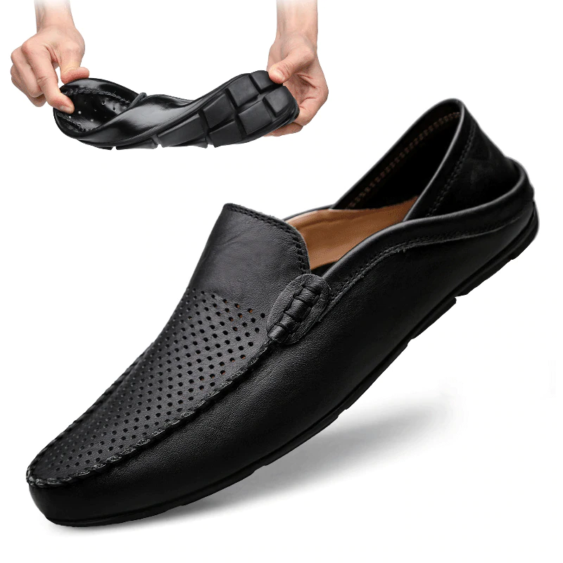 JKPUDUN Boat Shoes Moccasins Light Men Loafers Slip On Italian Breathable Casual Genuine-Leather