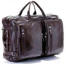 Fashion Multi-Function Full Grain Genuine Leather Travel Bag Men's Leather Luggage Travel Bag Duffle Bag Large Tote Weekend Bag