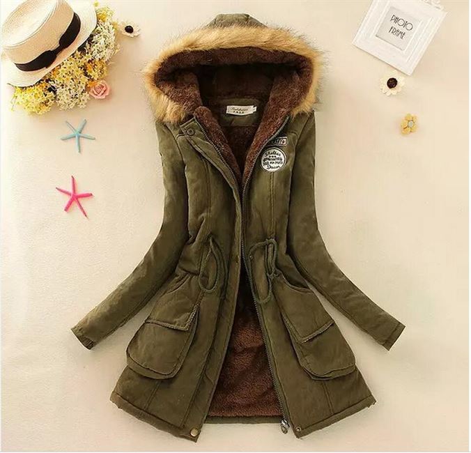 Parkas Coat Jackets Outwear Hoodies Autumn Warm Winter Plus-Size Fashion Cotton Casual