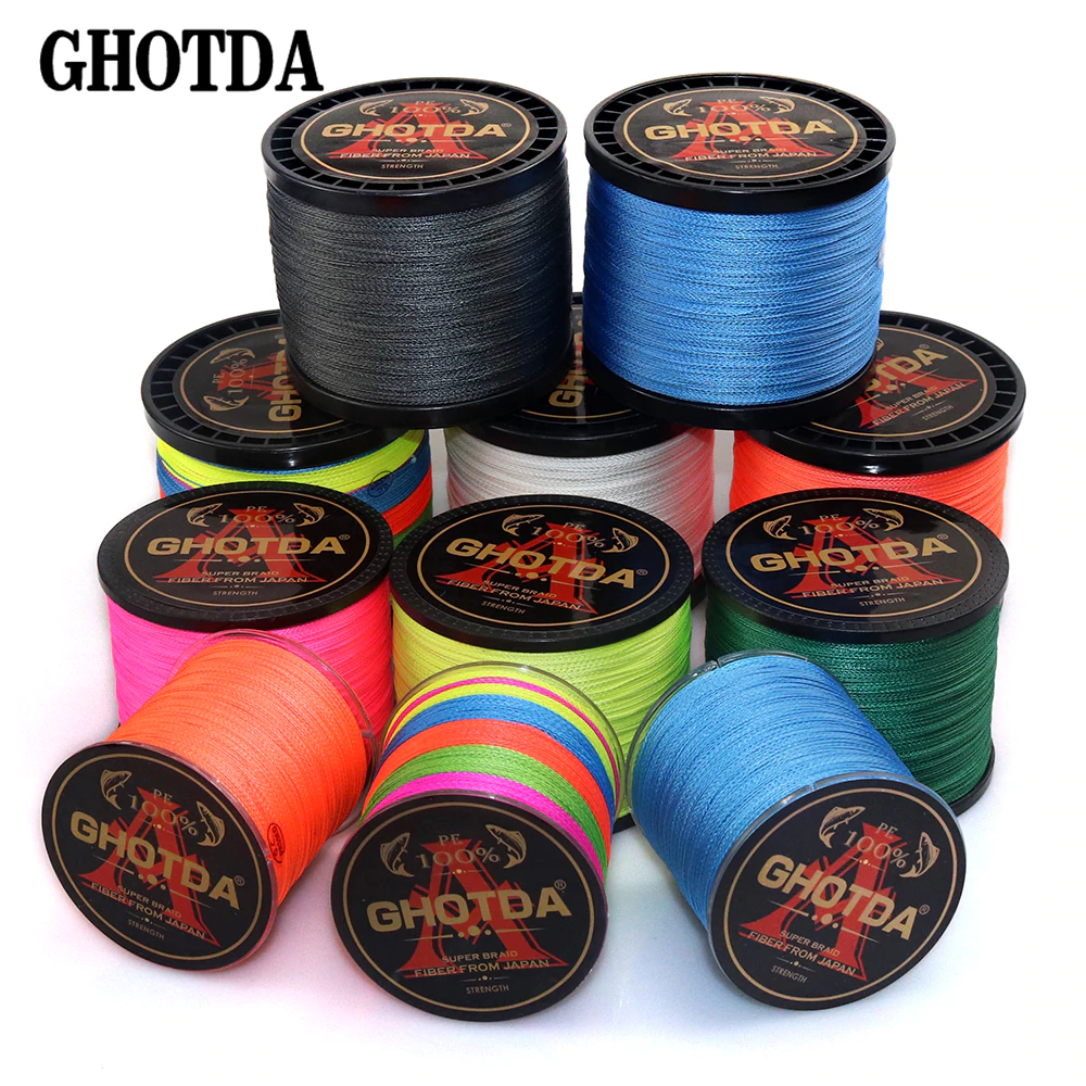 GHOTDA 4-Strands Multifilament Fishing-Line Braid Carp 300M 500m-1000m