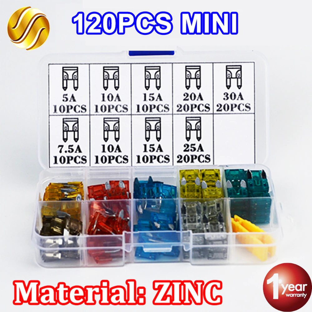 Car-Fuse Fuses-Set Truck Clip-Assortment Boat Auto-Blade-Type MINI 10A 120pcs 25A 20A