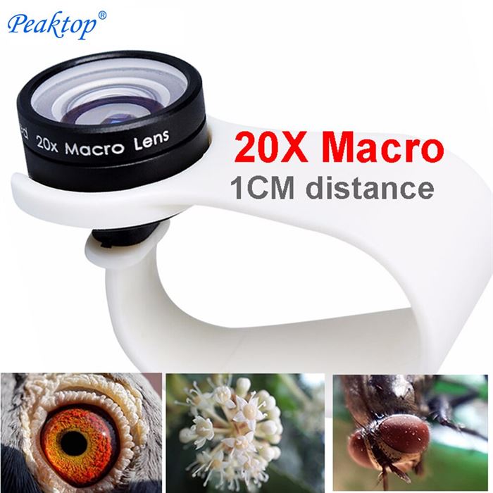 Macro-Lens Mobile-Phone Only-Use Huawei Xiaomi Samsung Distance. 20X for 5/6/7-8 1cm