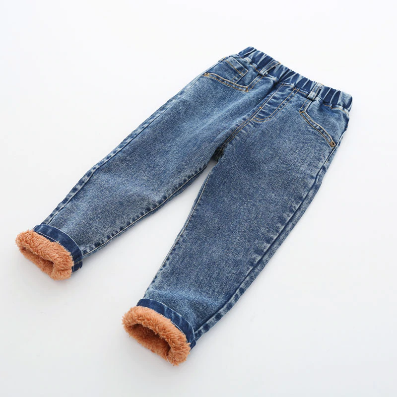Warm Jeans Pants Good Velvet Baby-Boys Winter Children Casual Denim 1-5-Years New Thick