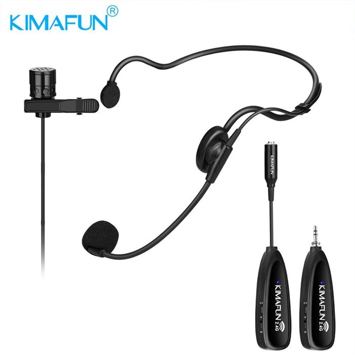 KIMAFUN Mini Portable Headset 2.4G Earphone Bluetooth Wireless Microphone Power Amplifier For Tourist Guide Meeting Teaching