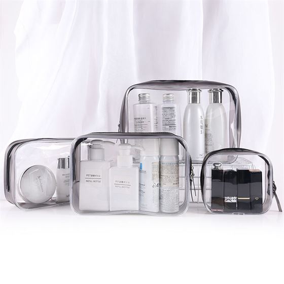 Cosmetic-Bag Makeup-Storage-Bags Clutch Transparent Travel Waterproof Large-Capacity
