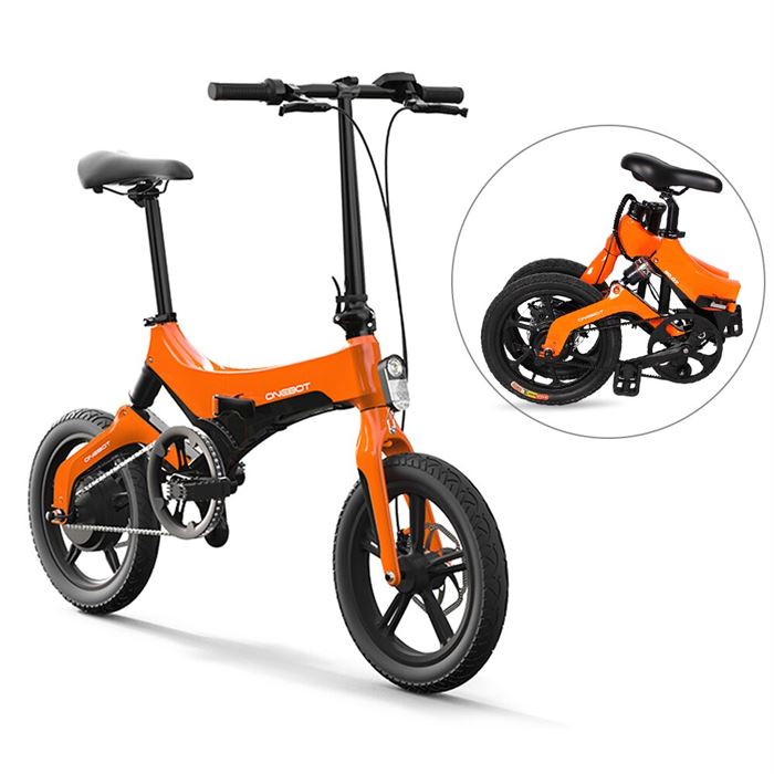 16 Inch Folding Electric Bicycle Power Assist Moped Electric Bike E-Bike 250W Motor and Dual Disc Brakes