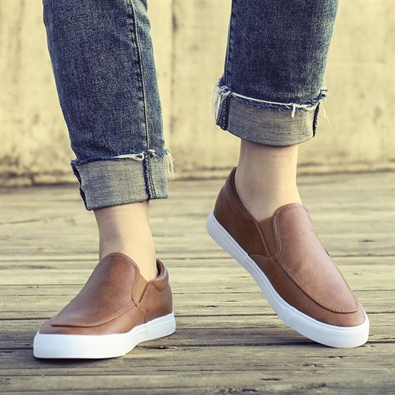 Driving Shoes Flat-Footwear Slip On Leisure Comfy Patent Solid PU Autumm Soft-Spring