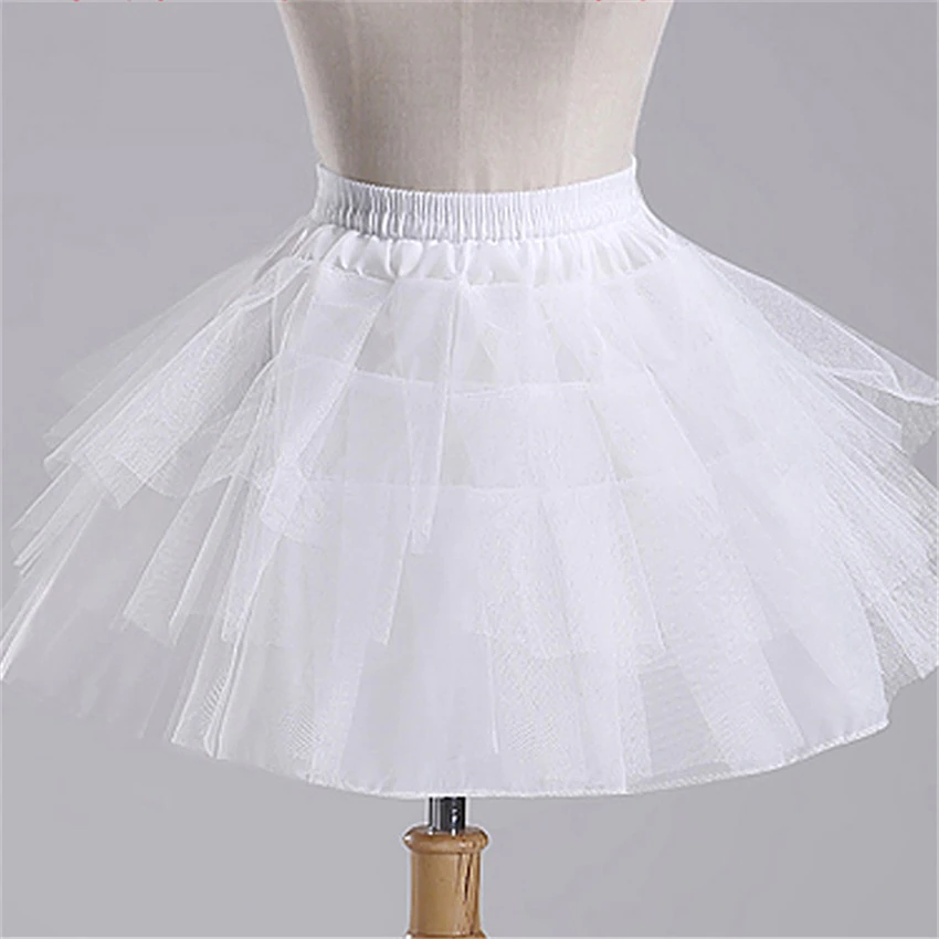 Short Crinoline Underskirt Ballet-Petticoat Stock Tulle Girls White Child Jupon Ruffle