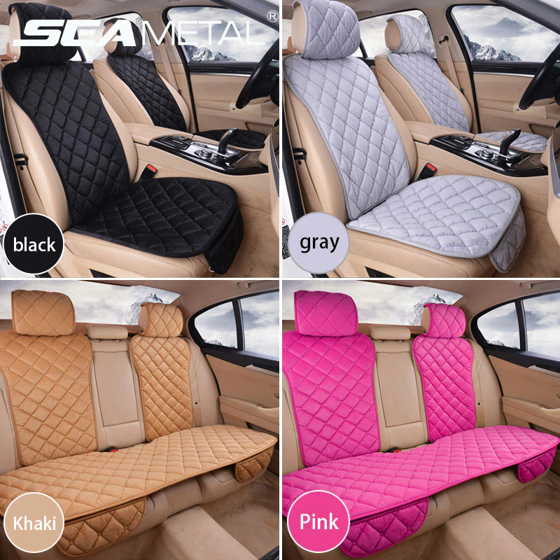 Accessories Car Seat Cover Protector Set Universal Car Front Rear Seats Cushion Warm Plush Automobiles Seat Covers Protector Mat