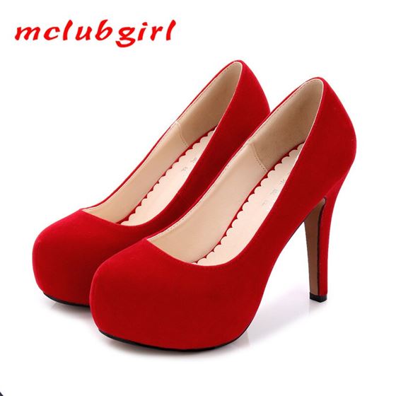MCLUBGIRL High-Heel Shoes Platform Toe-Pumps Night-Club Round Sexy Women's Mouth WZ Waterproof